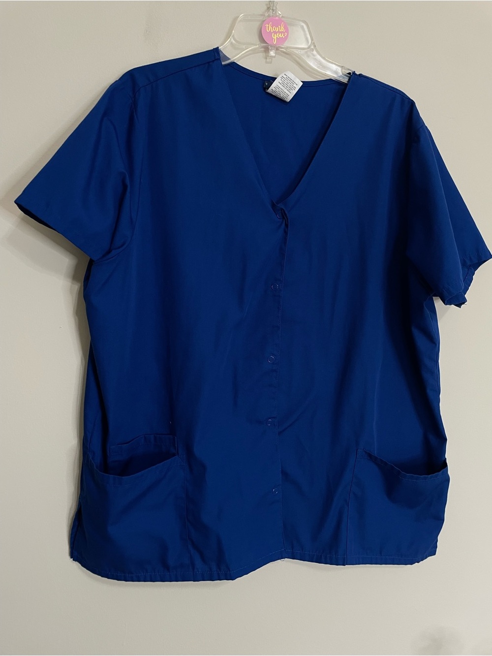 Cherokee Royal Blue‎ Medical Scrub Top~ Sz XL Medical Staff